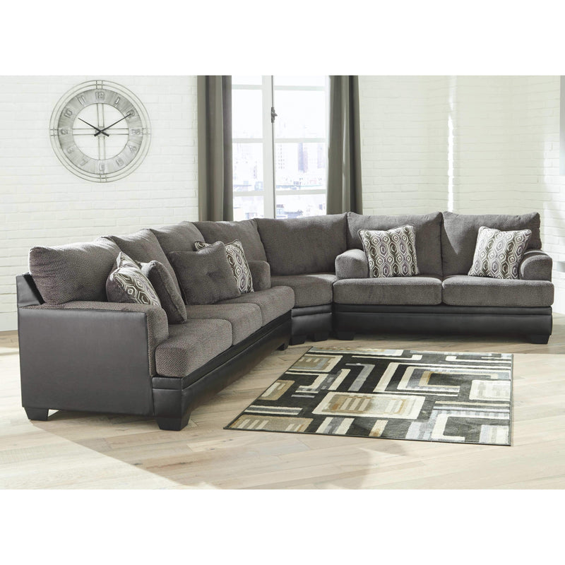 Millingar - Smoke - Sofa 3 Pc Sectional-Washburn's Home Furnishings