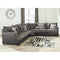 Millingar - Smoke - Sofa 3 Pc Sectional-Washburn's Home Furnishings