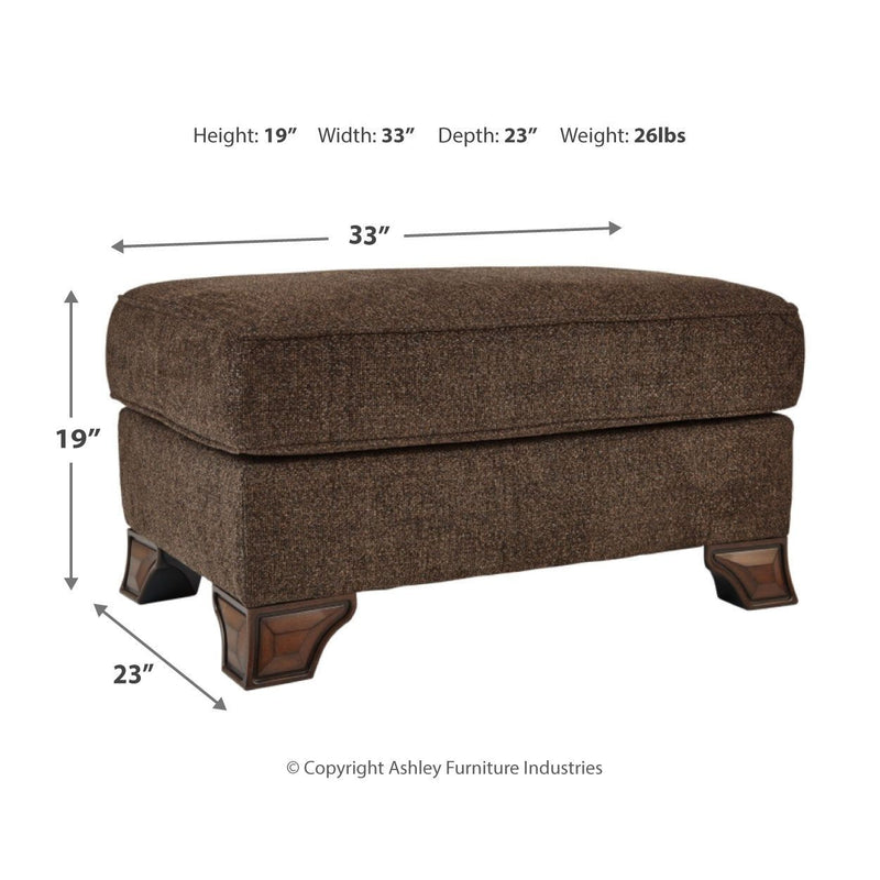 Miltonwood - Teak - Ottoman-Washburn's Home Furnishings