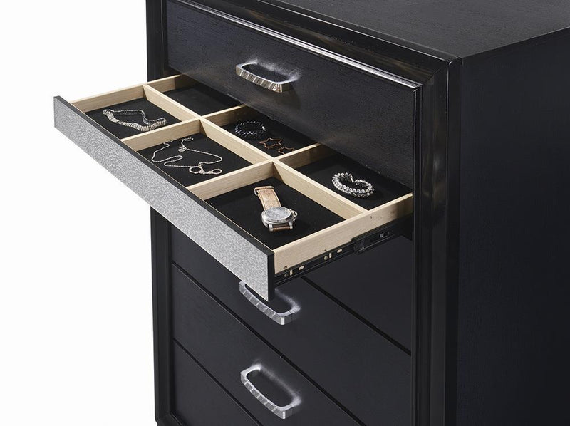 Miranda - Chest - Black-Washburn's Home Furnishings