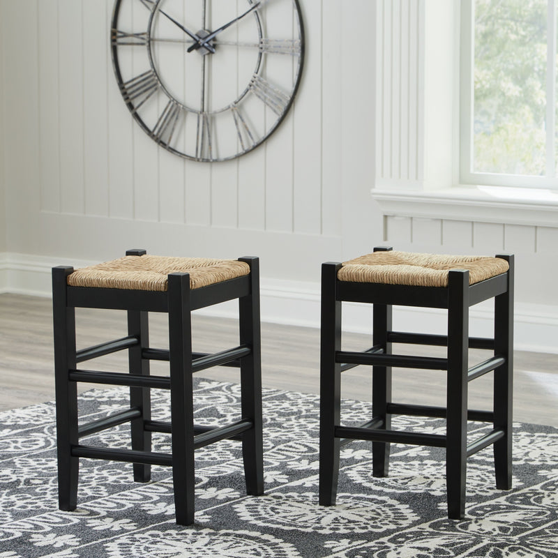 Mirimyn - Black - Stool (2/cn)-Washburn's Home Furnishings