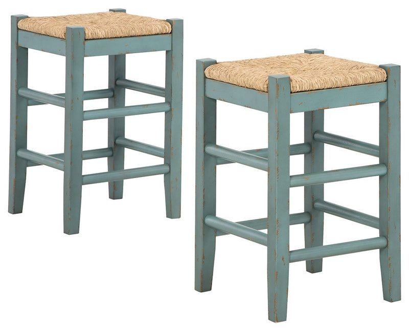 Mirimyn - Teal - Stool (2/cn)-Washburn's Home Furnishings