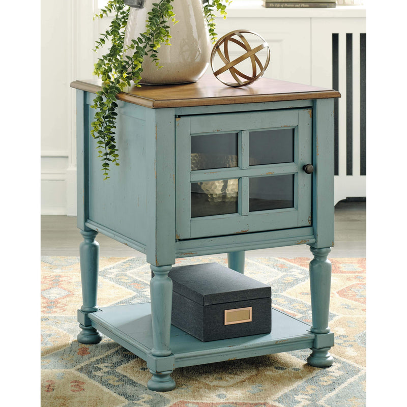 Mirimyn - Teal/brown - Accent Cabinet-Washburn's Home Furnishings