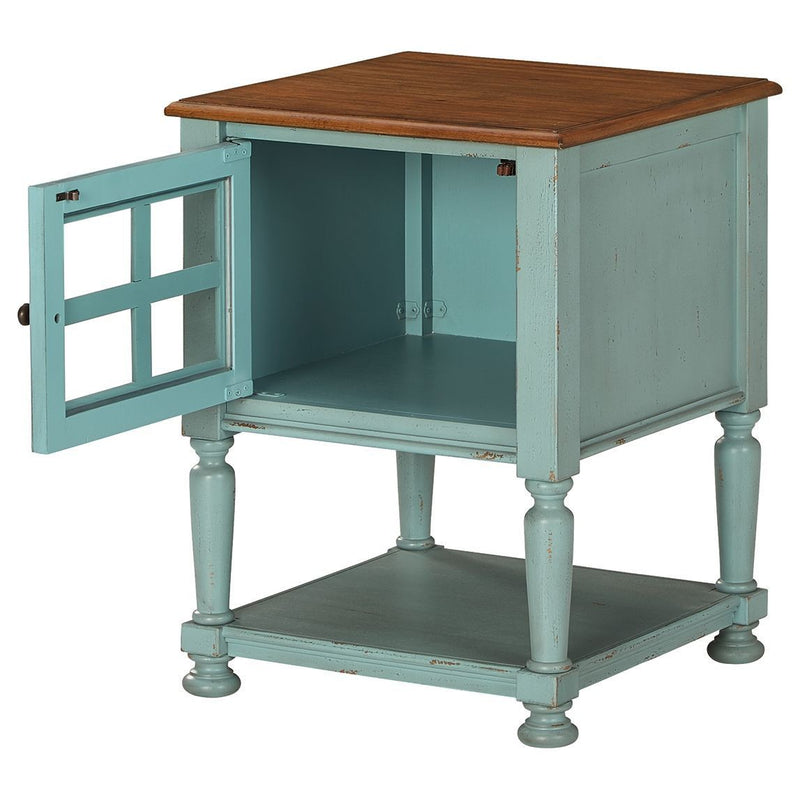 Mirimyn - Teal/brown - Accent Cabinet-Washburn's Home Furnishings