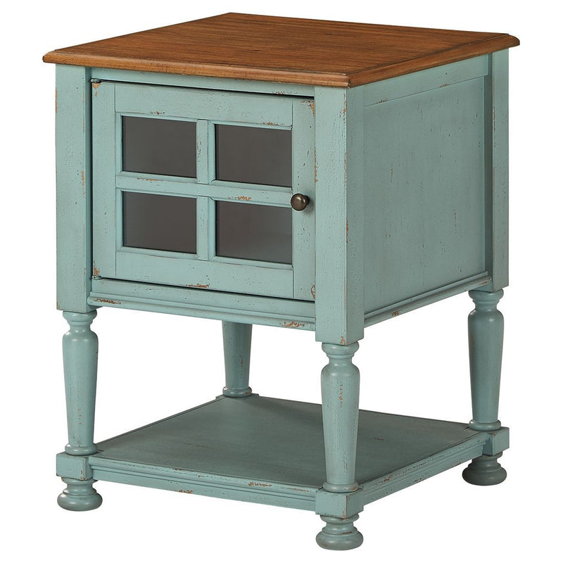 Mirimyn - Teal/brown - Accent Cabinet-Washburn's Home Furnishings