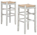 Mirimyn - White - Bar Height Bar Stool (set Of 2)-Washburn's Home Furnishings