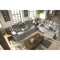 Mitchiner - Fog - Rec Sofa W/drop Down Table-Washburn's Home Furnishings