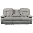 Mitchiner - Fog - Rec Sofa W/drop Down Table-Washburn's Home Furnishings