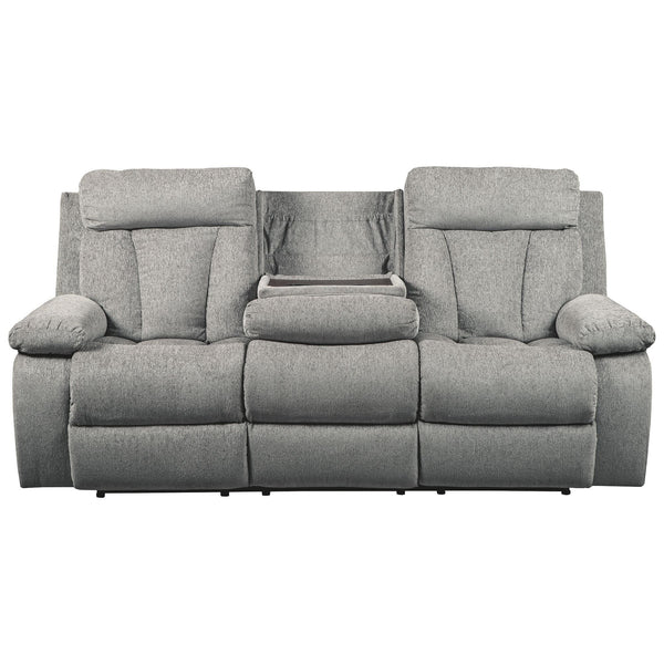 Mitchiner - Fog - Rec Sofa W/drop Down Table-Washburn's Home Furnishings