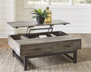 Mondoro - Grayish Brown - Lift Top Cocktail Table-Washburn's Home Furnishings