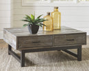 Mondoro - Grayish Brown - Lift Top Cocktail Table-Washburn's Home Furnishings