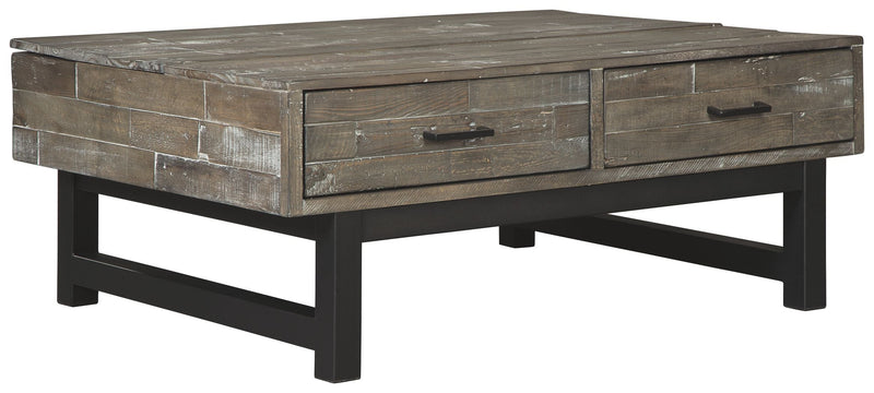 Mondoro - Grayish Brown - Lift Top Cocktail Table-Washburn's Home Furnishings