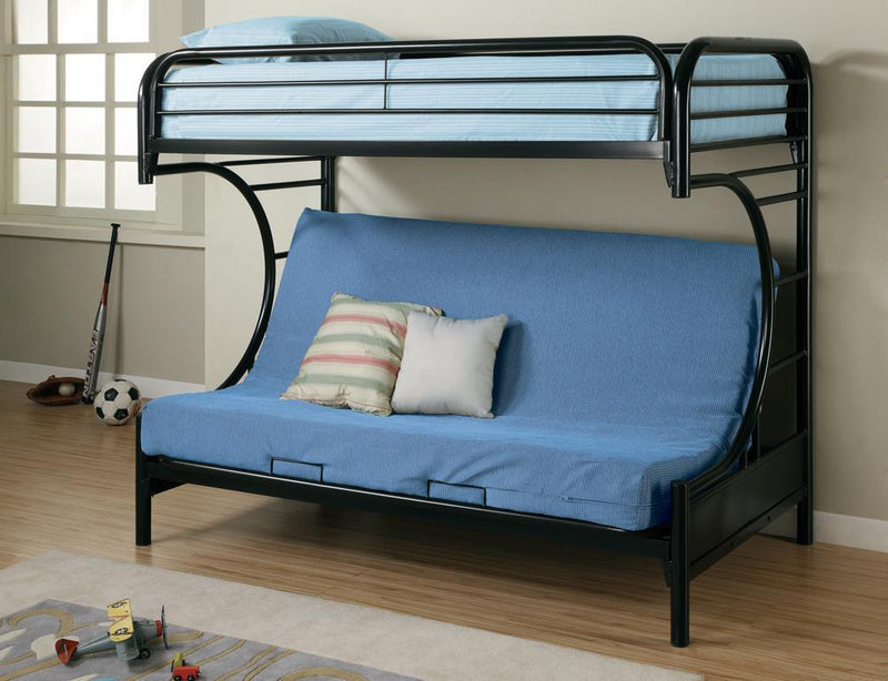 Montgomery - Twin Over Futon Bunk Bed - Blue-Washburn's Home Furnishings