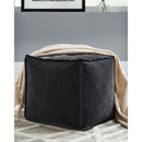 Moriah - Black - Pouf-Washburn's Home Furnishings