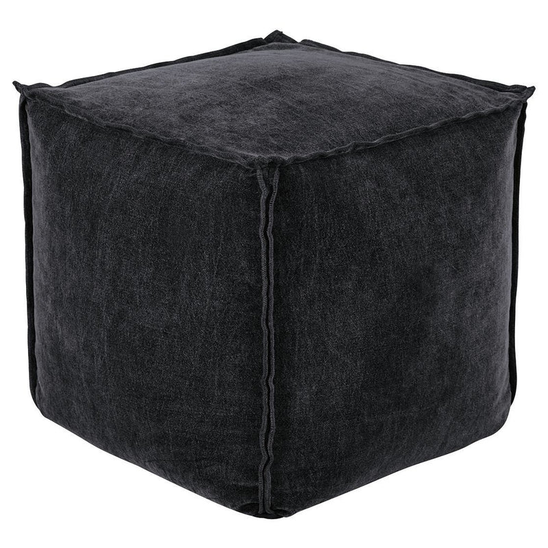 Moriah - Black - Pouf-Washburn's Home Furnishings