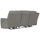 Mouttrie - Smoke - Pwr Rec Sofa With Adj Headrest-Washburn's Home Furnishings