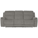 Mouttrie - Smoke - Pwr Rec Sofa With Adj Headrest-Washburn's Home Furnishings