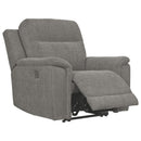 Mouttrie - Smoke - Pwr Recliner/adj Headrest-Washburn's Home Furnishings