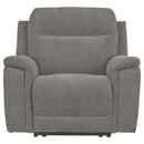 Mouttrie - Smoke - Pwr Recliner/adj Headrest-Washburn's Home Furnishings