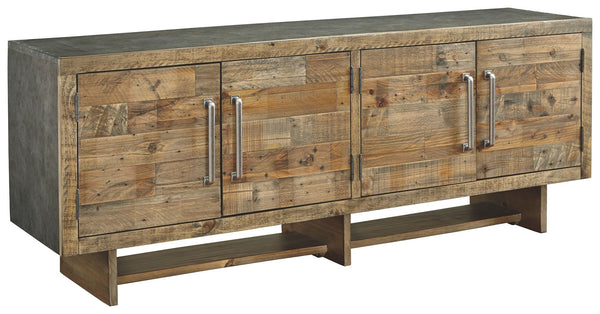 Mozanburg - Rustic Brown - Extra Large Tv Stand-Washburn's Home Furnishings