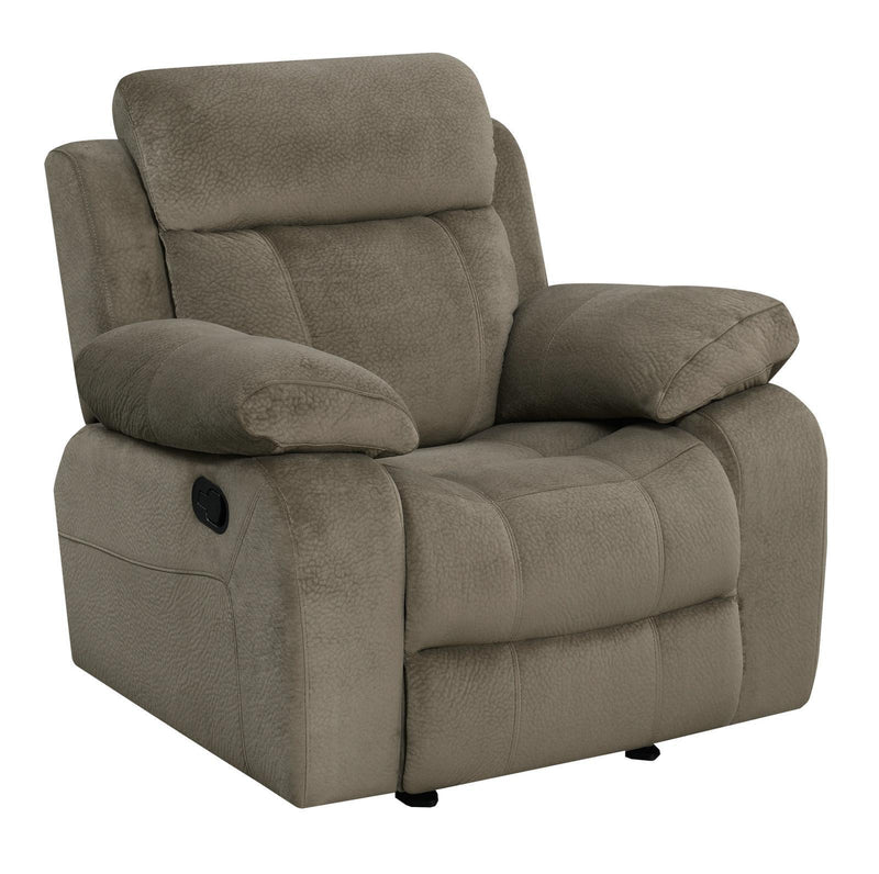 Myleene - Pillow Top Arm Glider Recliner - Light Brown-Washburn's Home Furnishings