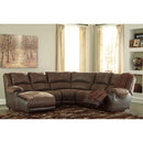 Nantahala - Coffee - Left Arm Facing Chaise 5 Pc Sectional-Washburn's Home Furnishings