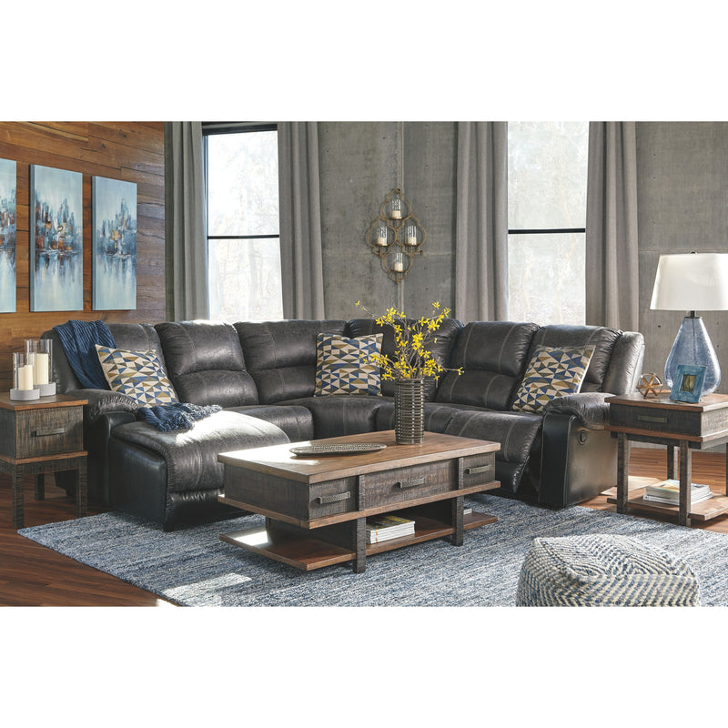 Nantahala - Slate - Left Arm Facing Chaise 5 Pc Sectional-Washburn's Home Furnishings