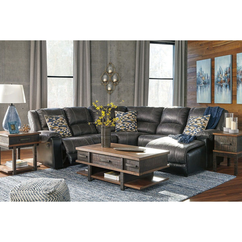 Nantahala - Slate - Left Arm Facing Recliner 4 Pc Sectional-Washburn's Home Furnishings