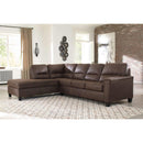 Navi - Chestnut - Left Arm Facing Chaise 2 Pc Sectional-Washburn's Home Furnishings