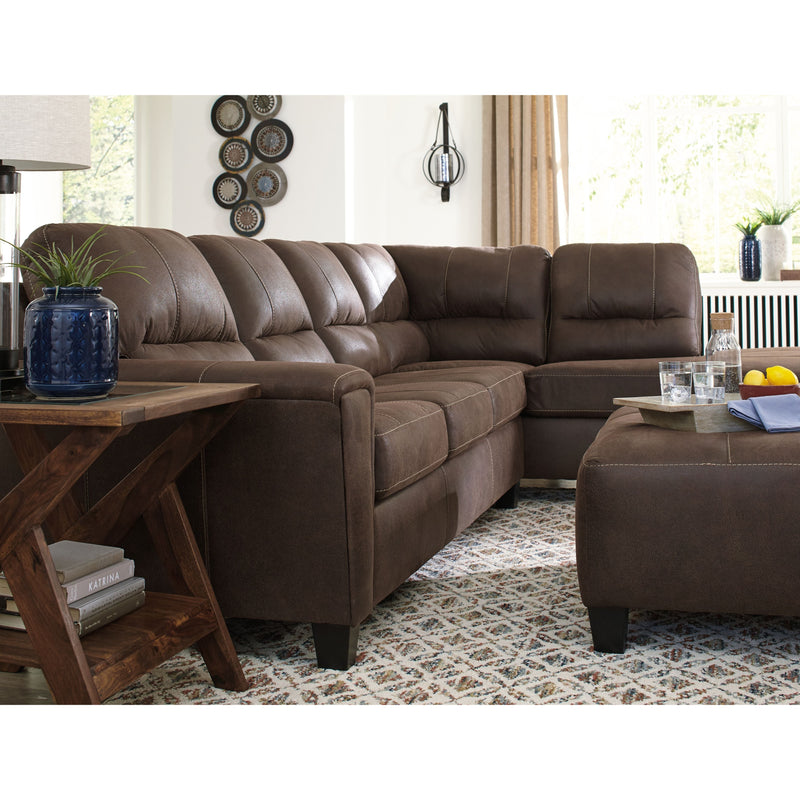 Navi - Chestnut - Left Arm Facing Sofa 2 Pc Sectional-Washburn's Home Furnishings