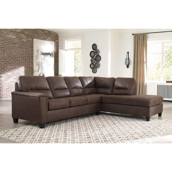 Navi - Chestnut - Left Arm Facing Sofa 2 Pc Sectional-Washburn's Home Furnishings