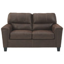 Navi - Chestnut - Loveseat-Washburn's Home Furnishings