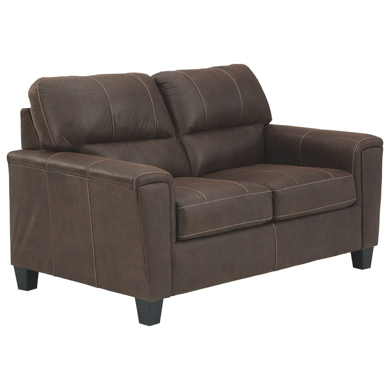 Navi - Chestnut - Loveseat-Washburn's Home Furnishings