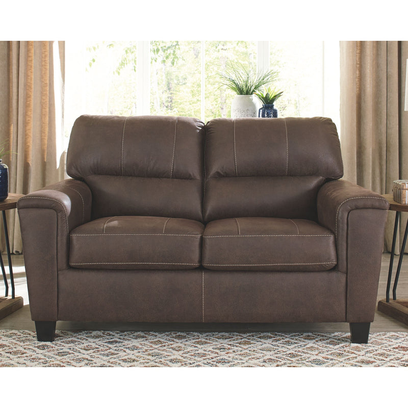 Navi - Chestnut - Loveseat-Washburn's Home Furnishings