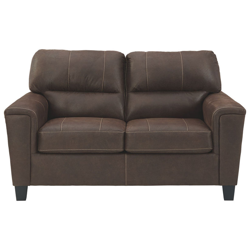 Navi - Chestnut - Loveseat-Washburn's Home Furnishings