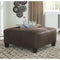 Navi - Chestnut - Oversized Accent Ottoman-Washburn's Home Furnishings