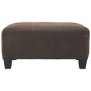 Navi - Chestnut - Oversized Accent Ottoman-Washburn's Home Furnishings