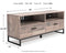 Neilsville - Black/gray - Medium Tv Stand - Vinyl-wrapped-Washburn's Home Furnishings