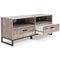 Neilsville - Black/gray - Medium Tv Stand - Vinyl-wrapped-Washburn's Home Furnishings