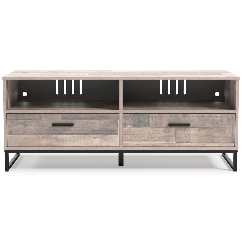 Neilsville - Black/gray - Medium Tv Stand - Vinyl-wrapped-Washburn's Home Furnishings