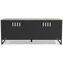 Neilsville - Black/gray - Medium Tv Stand - Vinyl-wrapped-Washburn's Home Furnishings