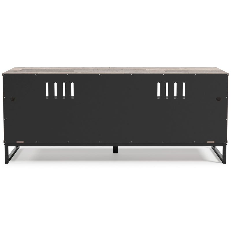 Neilsville - Black/gray - Medium Tv Stand - Vinyl-wrapped-Washburn's Home Furnishings