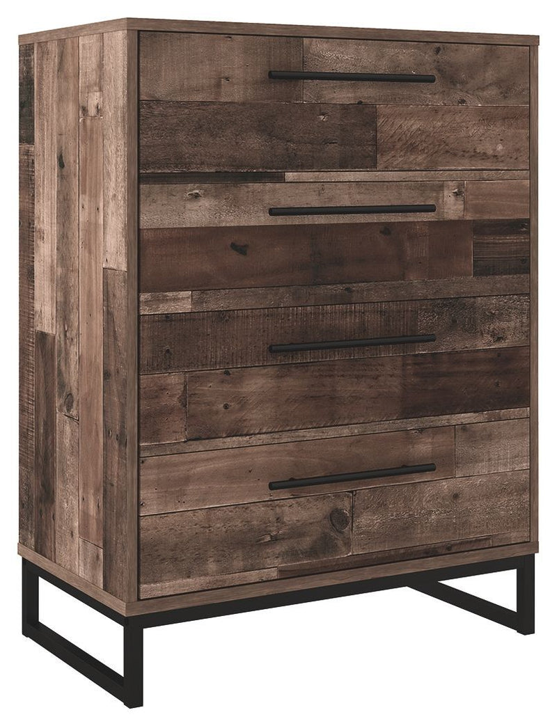 Neilsville - Multi Gray - Four Drawer Chest-Washburn's Home Furnishings