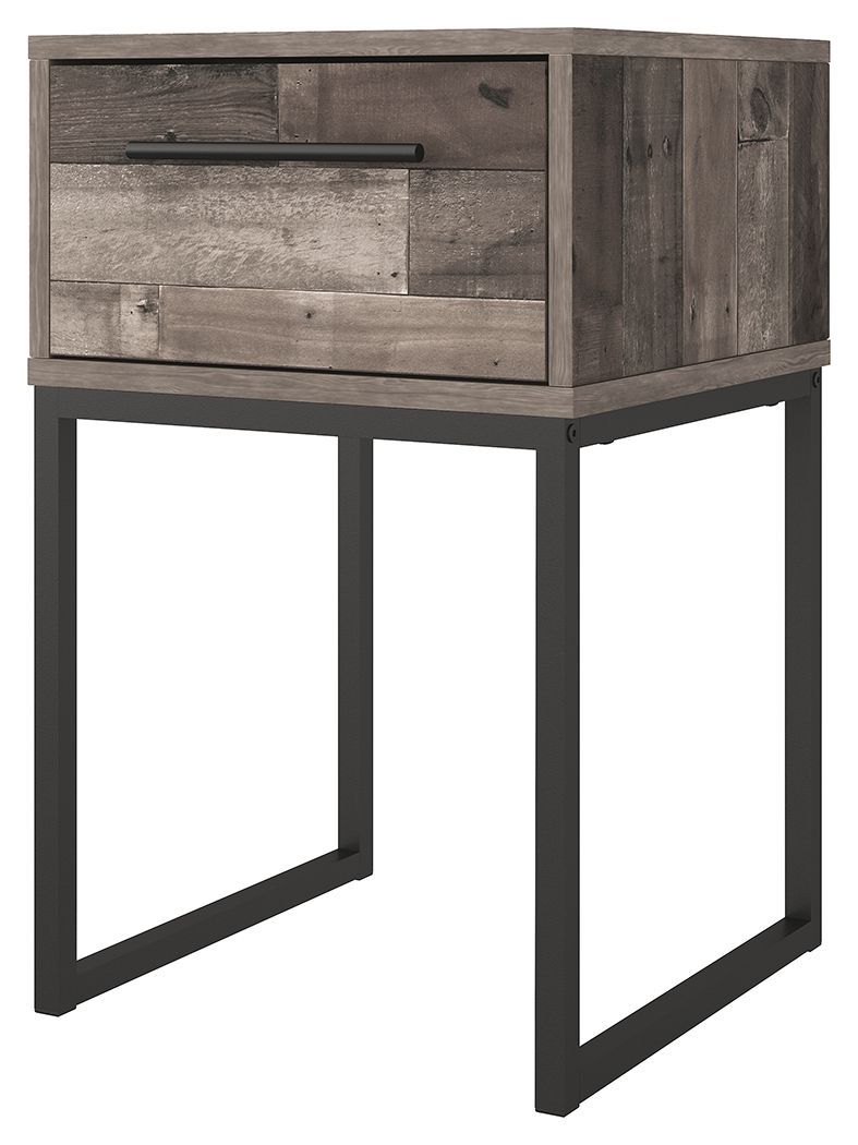 Neilsville - Multi Gray - One Drawer Night Stand-Washburn's Home Furnishings