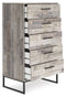 Neilsville - Whitewash - Five Drawer Chest-Washburn's Home Furnishings