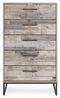 Neilsville - Whitewash - Five Drawer Chest-Washburn's Home Furnishings