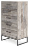 Neilsville - Whitewash - Five Drawer Chest-Washburn's Home Furnishings