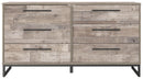 Neilsville - Whitewash - Six Drawer Dresser-Washburn's Home Furnishings