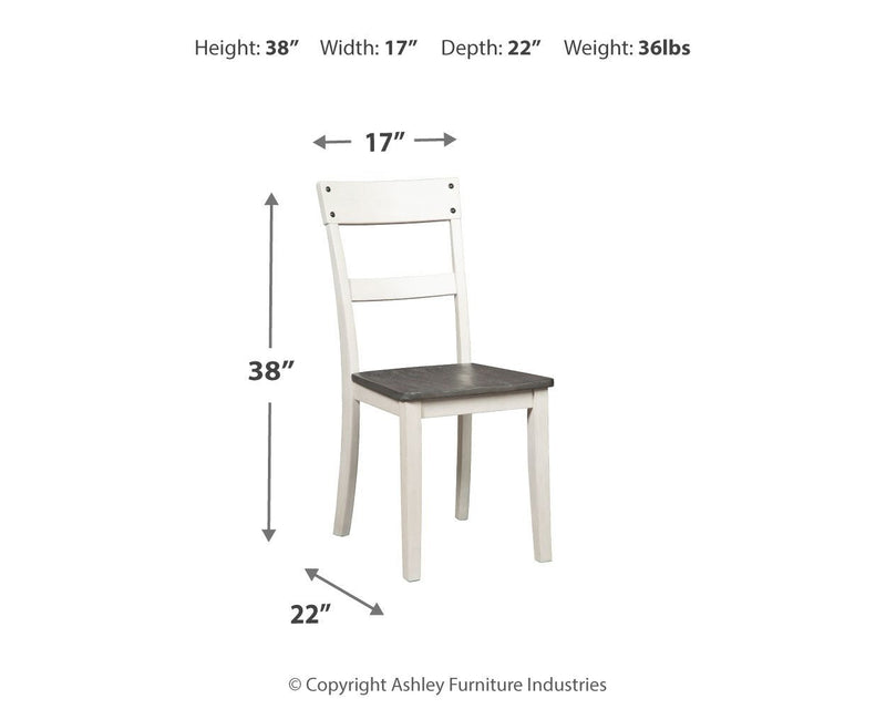 Nelling - White / Brown / Beige - Dining Chair (set Of 2)-Washburn's Home Furnishings