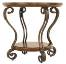 Nestor - Medium Brown - Round End Table-Washburn's Home Furnishings